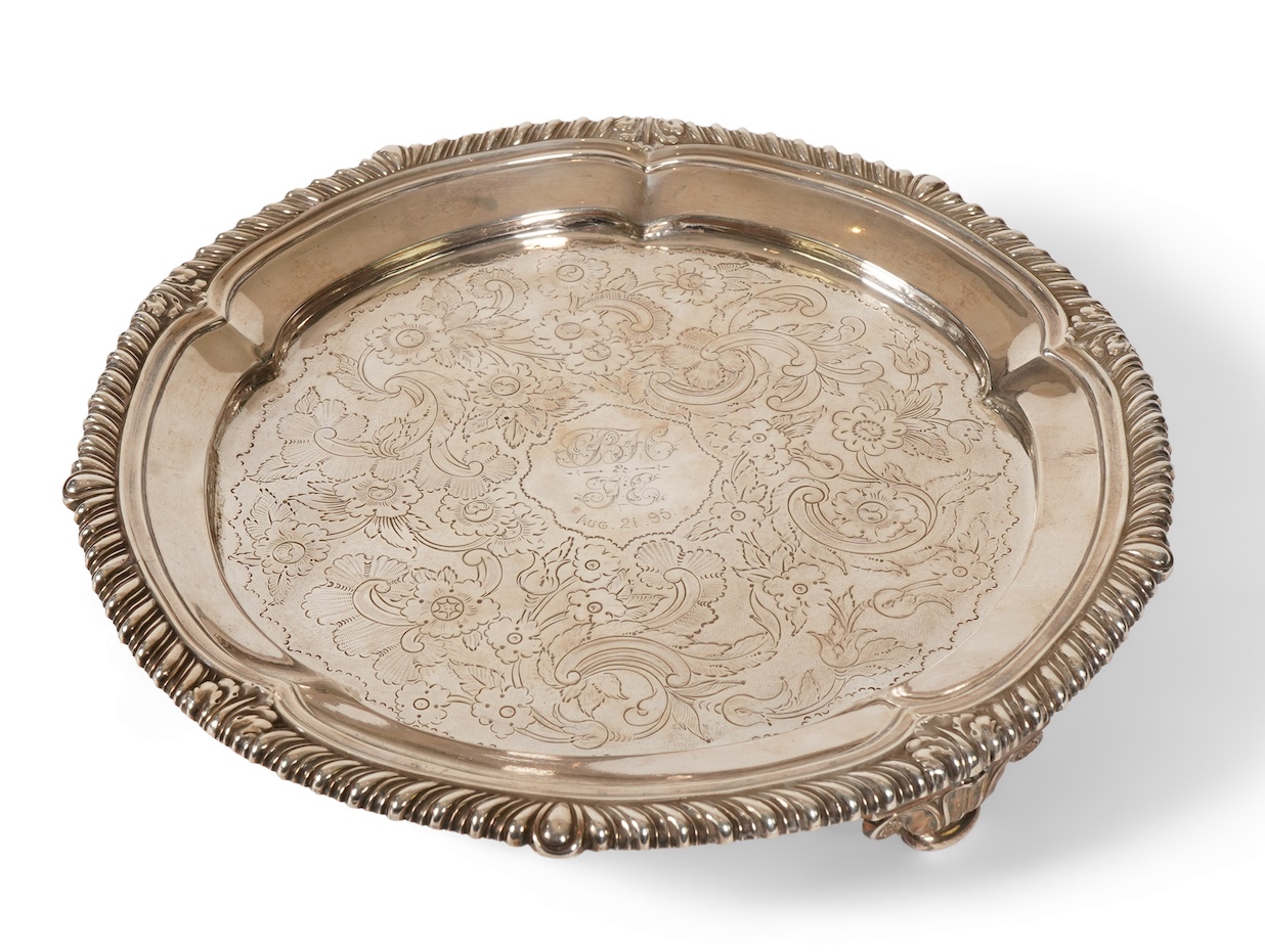 A George III silver waiter, by Paul Storr